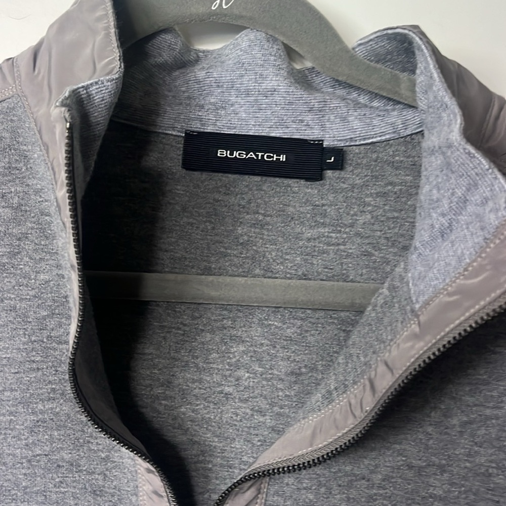 Bugatchi Gray Quarter Zip, Pullover Sweatshirt 95… - image 2